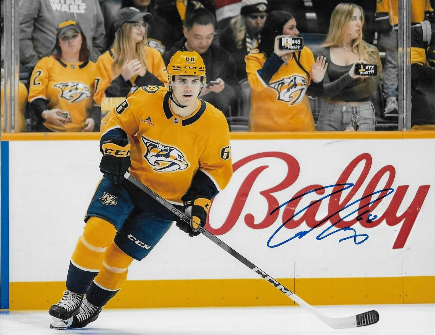 Photo autographiée 8x10 signée Zachary L'Heureux des Nashville Predators #1