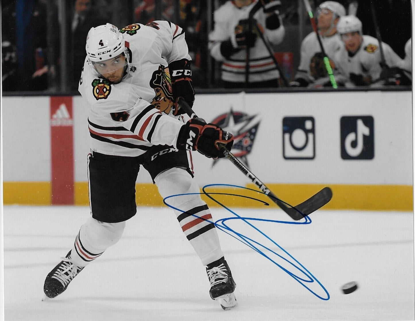 Signed Seth Jones Chicago Blackhawks Autographed 8x10 Photo #1 Original