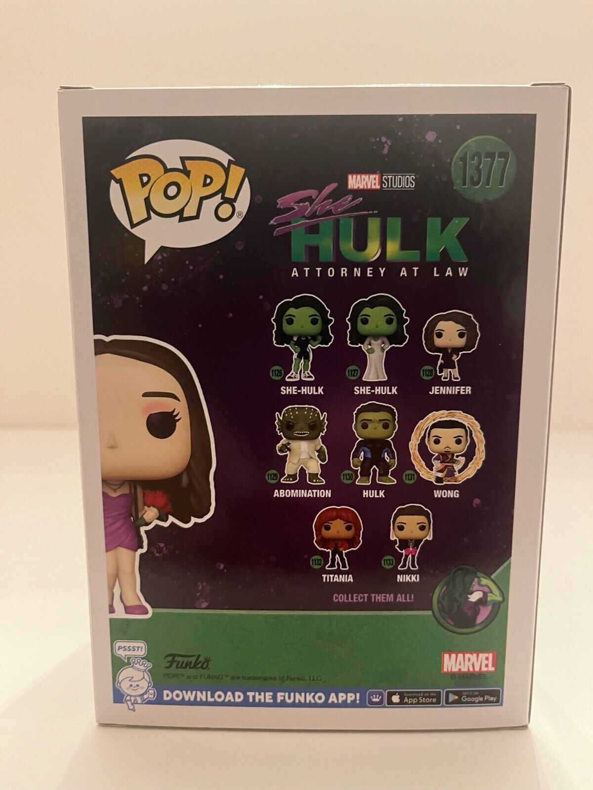 Funko Pop JSA signée Patty Guggenheim dédicacée She Hulk Madisynn