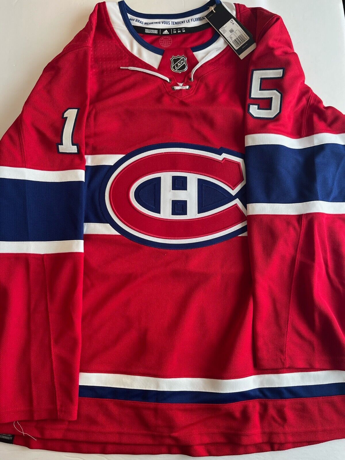 Maillot Adidas authentique signé par Alex Newhook des Canadiens de Montréal avec JSA