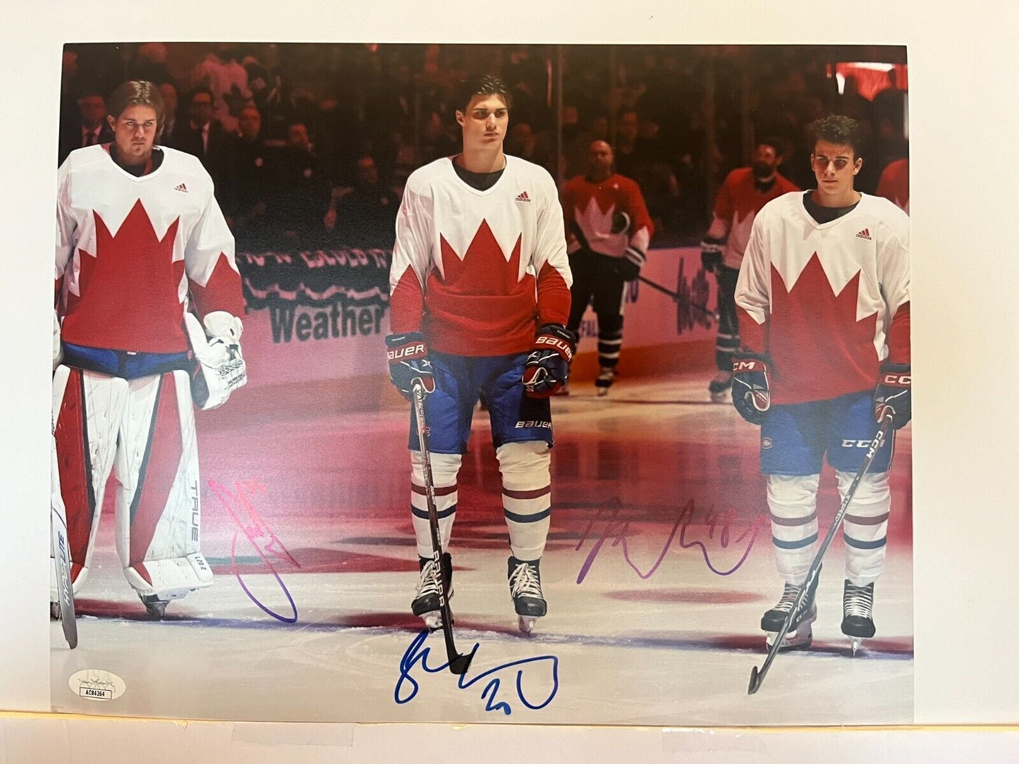 Signed Juraj Slafkovsky Sam Montembeault Filip Mesar 72 Canada 11x14 Photo JSA
