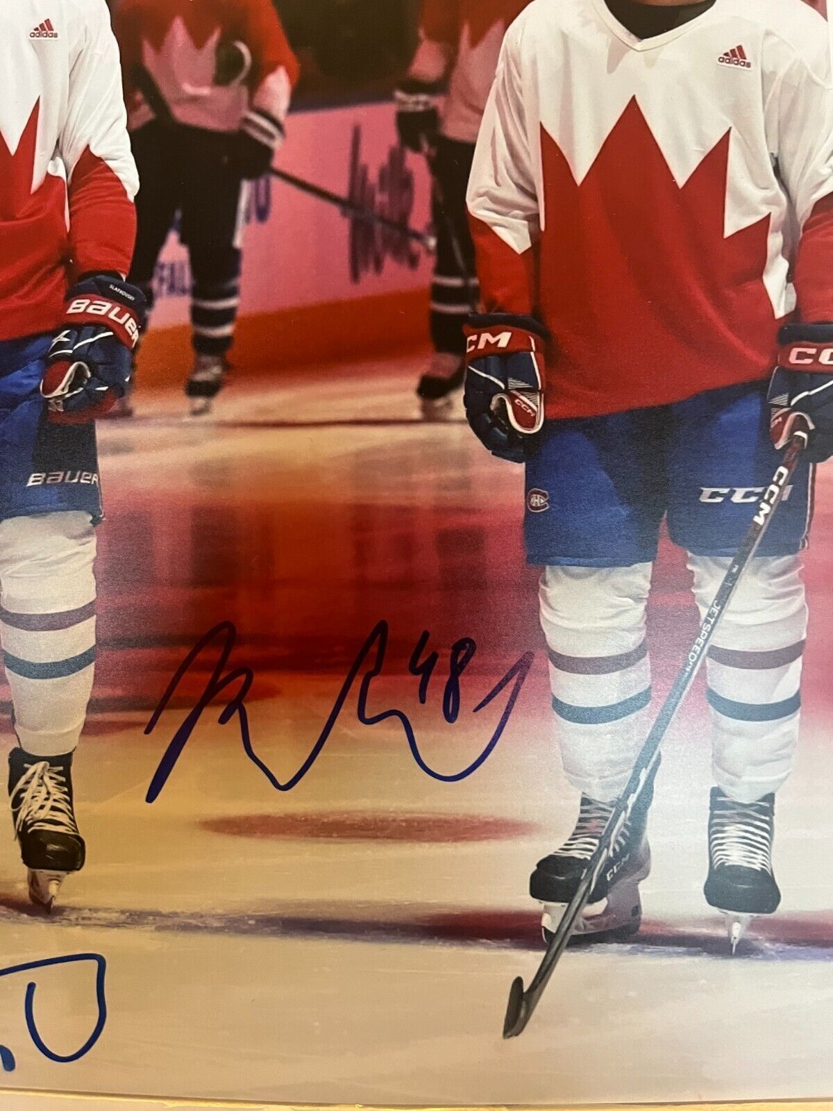 Signed Juraj Slafkovsky Sam Montembeault Filip Mesar 72 Canada 11x14 Photo JSA