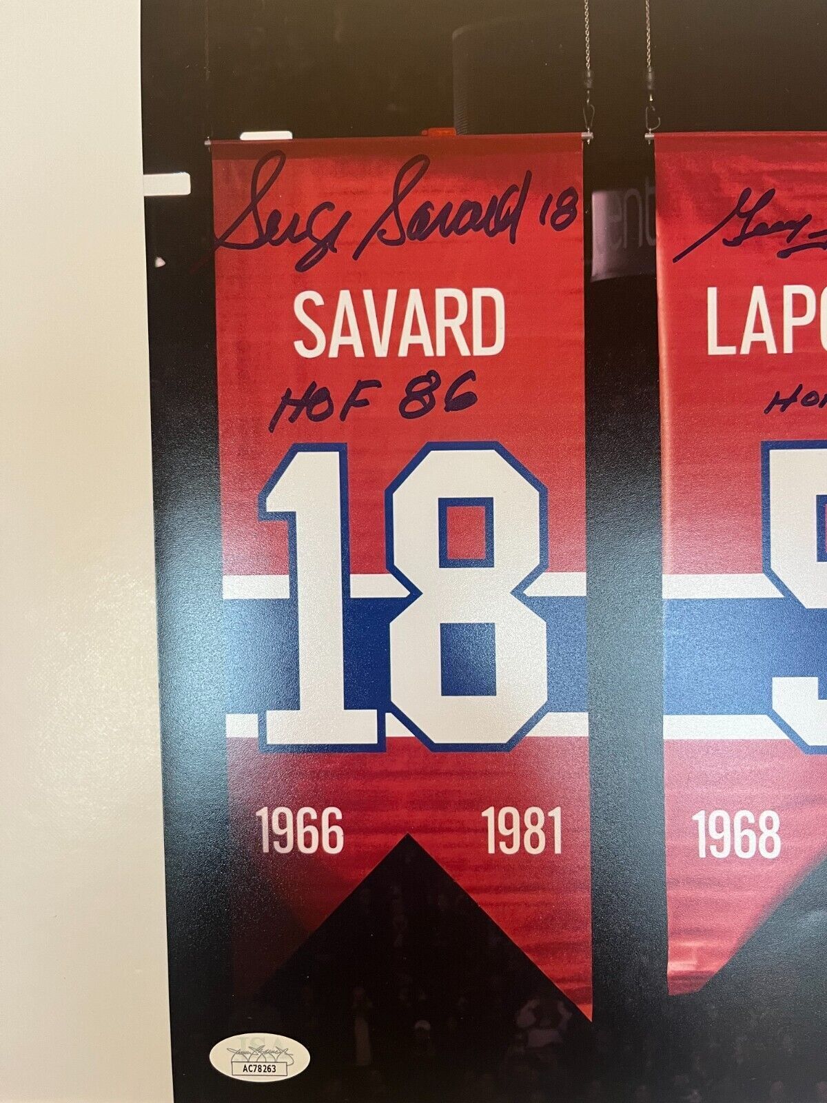 Signed Canadiens Serge Savard Guy Lapointe Larry Robinson 11x14 Photo w JSA 1d