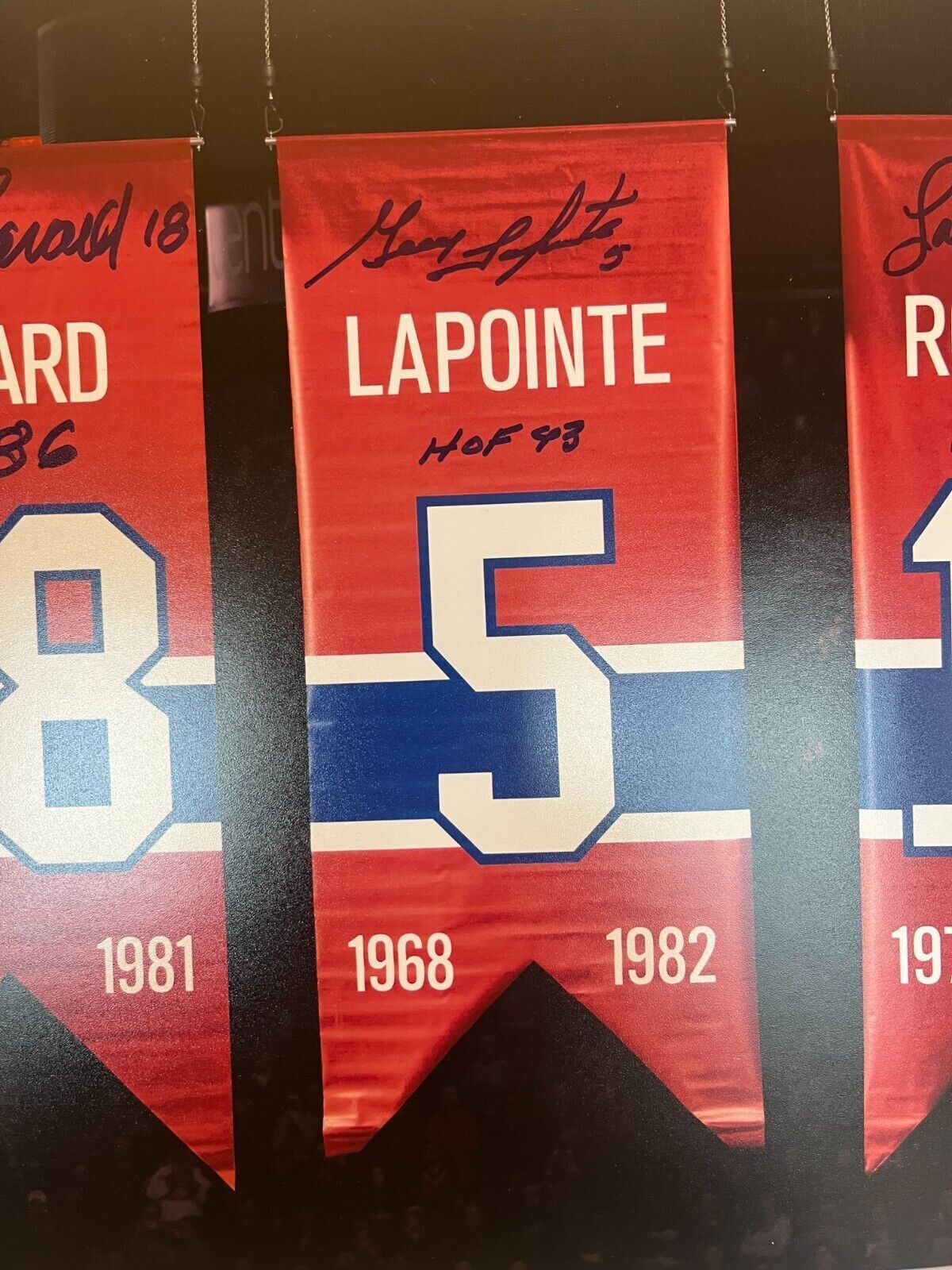 Signed Canadiens Serge Savard Guy Lapointe Larry Robinson 11x14 Photo w JSA 1d