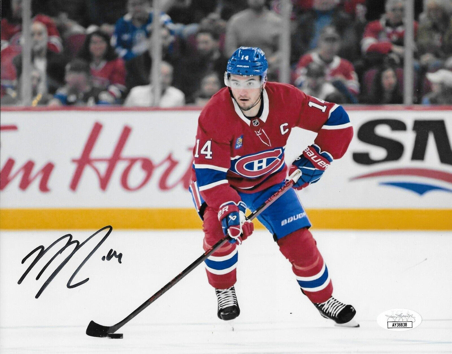 Photo 8x10 signée par Nick Suzuki des Canadiens de Montréal #7 Authentification originale JSA