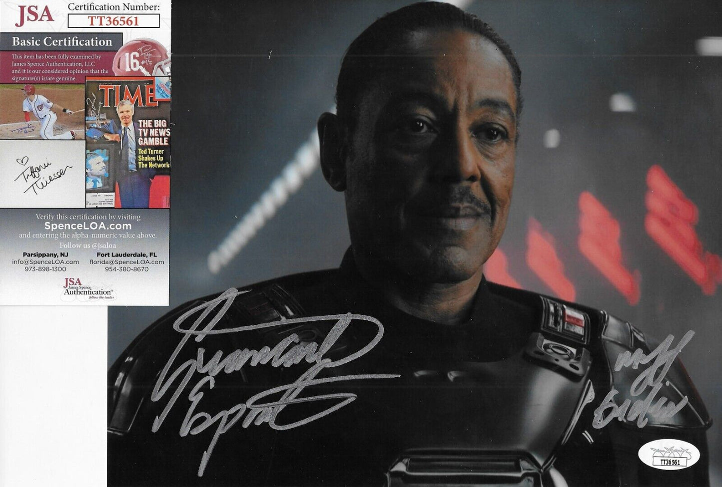 Signed Giancarlo Esposito The Mandalorian 8x10 photo #1 with JSA Authentication