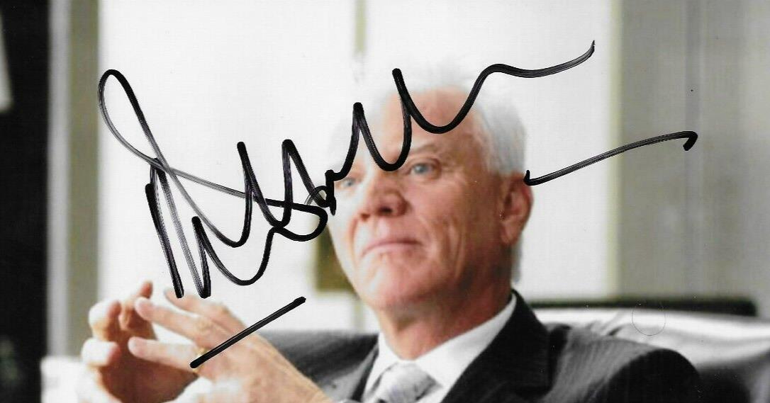 Signed Malcolm McDowell Entourage Autographed 8x10 Photo #1 w JSA Authentication