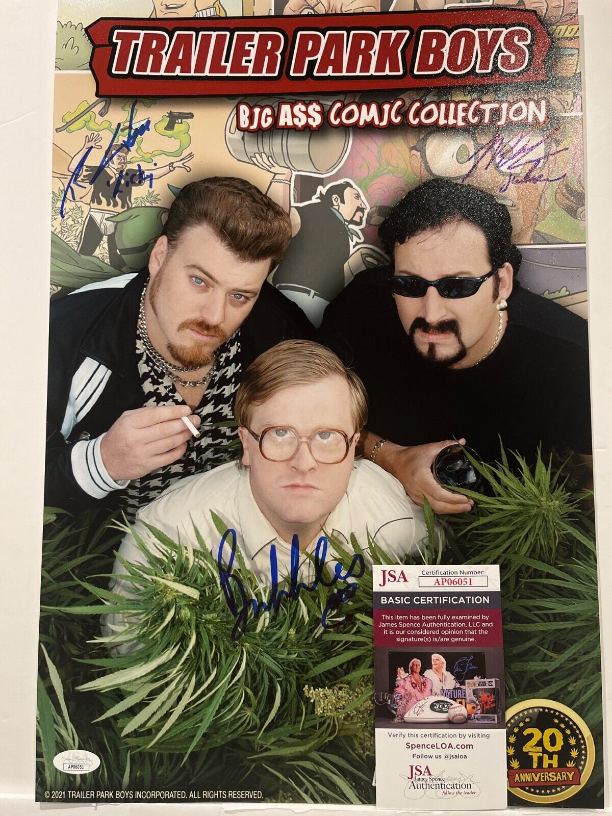 Photo signée Ricky Bubbles Julien Trailer Park Boys Acteur 12x18 JSA 2