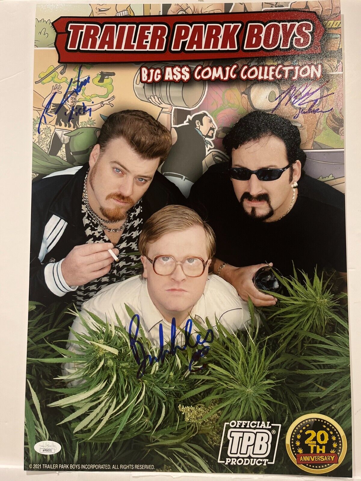 Photo signée Ricky Bubbles Julien Trailer Park Boys Acteur 12x18 JSA 2