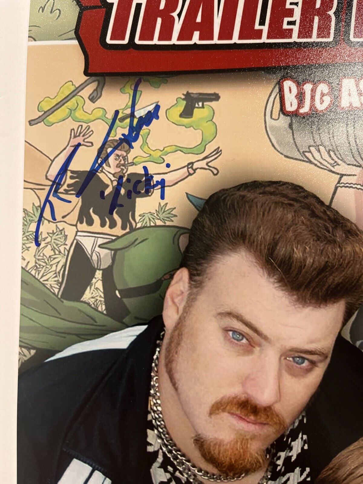 Photo signée Ricky Bubbles Julien Trailer Park Boys Acteur 12x18 JSA 2