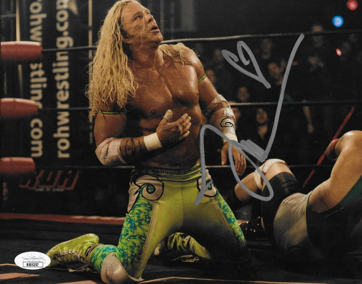 Signed Mickey Rourke The Wrestler Autographed 8x10 Photo #2 w JSA Authentication