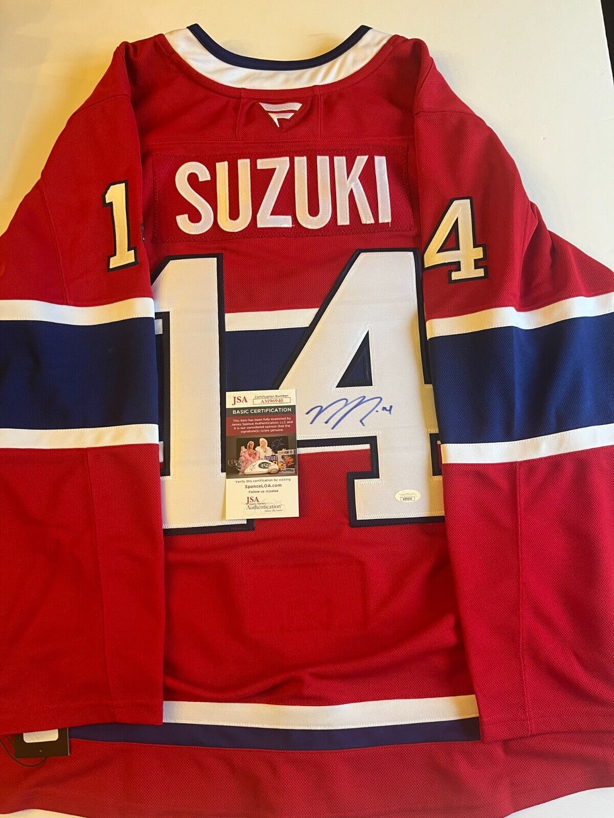 Signed Authentic Fanatics Montreal Canadiens Nick Suzuki Jersey with JSA