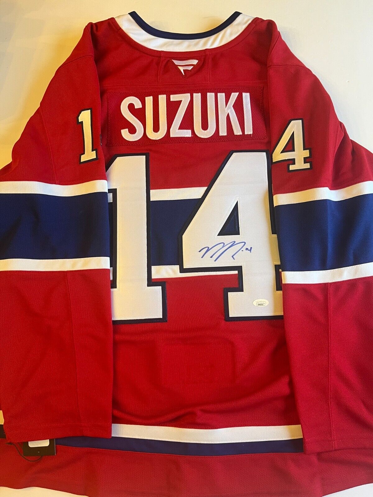 Signed Authentic Fanatics Montreal Canadiens Nick Suzuki Jersey with JSA