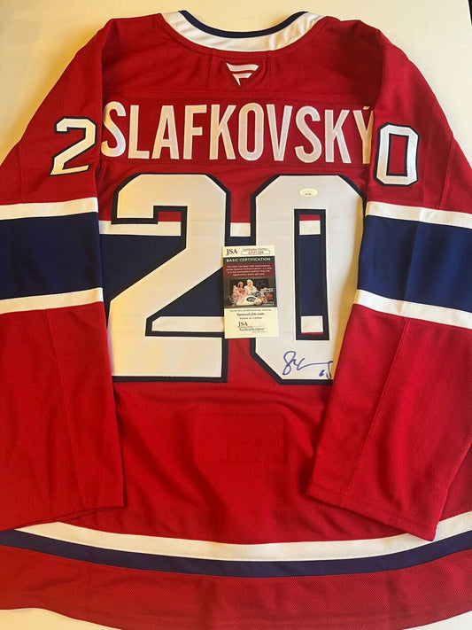 Maillot authentique Fanatics des Canadiens de Montréal Juraj Slafkovsky signé avec JSA