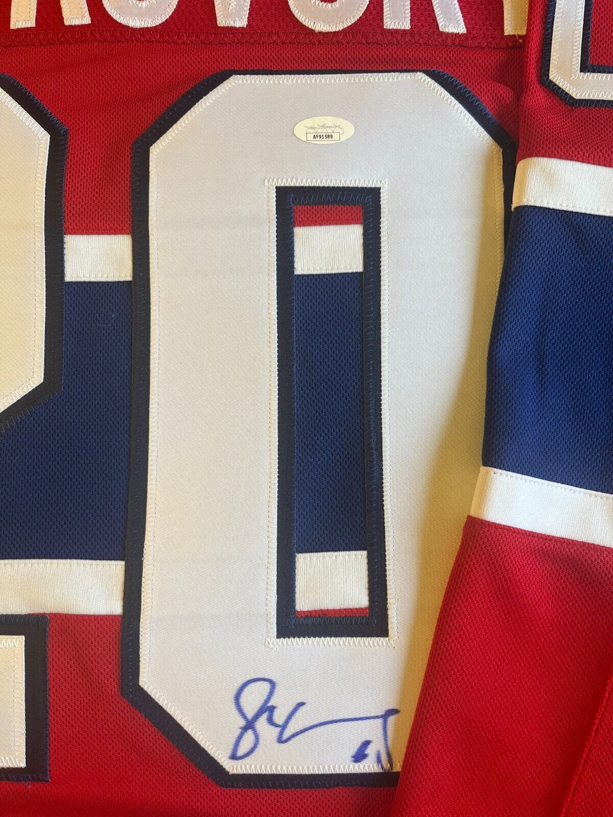 Maillot authentique Fanatics des Canadiens de Montréal Juraj Slafkovsky signé avec JSA
