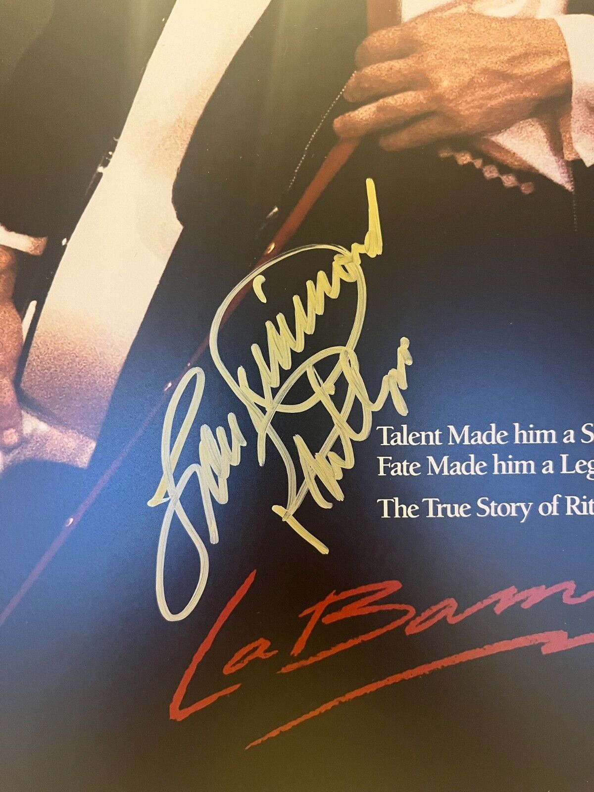 Signed La Bamba 12x18 Photo Actor Lou Diamond Phillips JSA