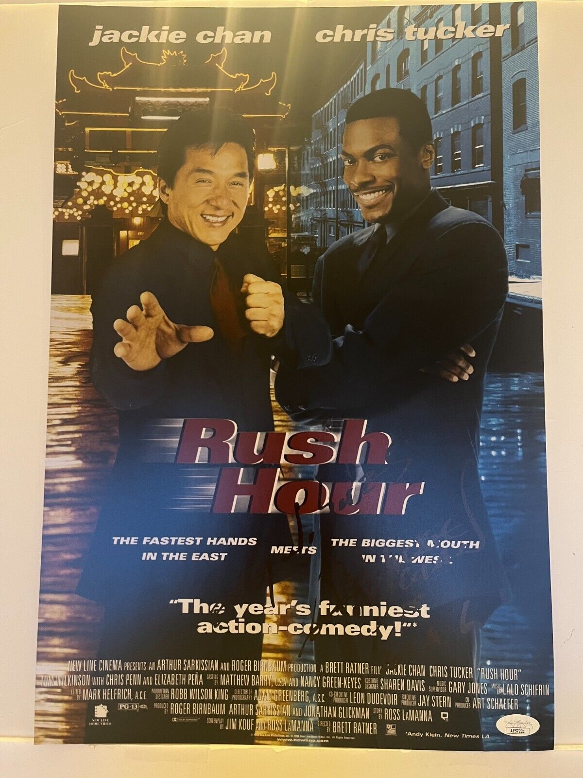Signed Rush Hour 12x18 Photo Actor Jackie Chan JSA