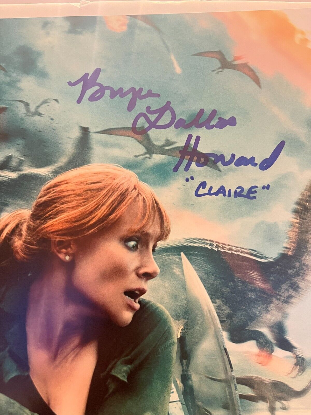 Signed Bryce Dallas Howard Jurassic Park World 12x18 Photo Actress JSA 2