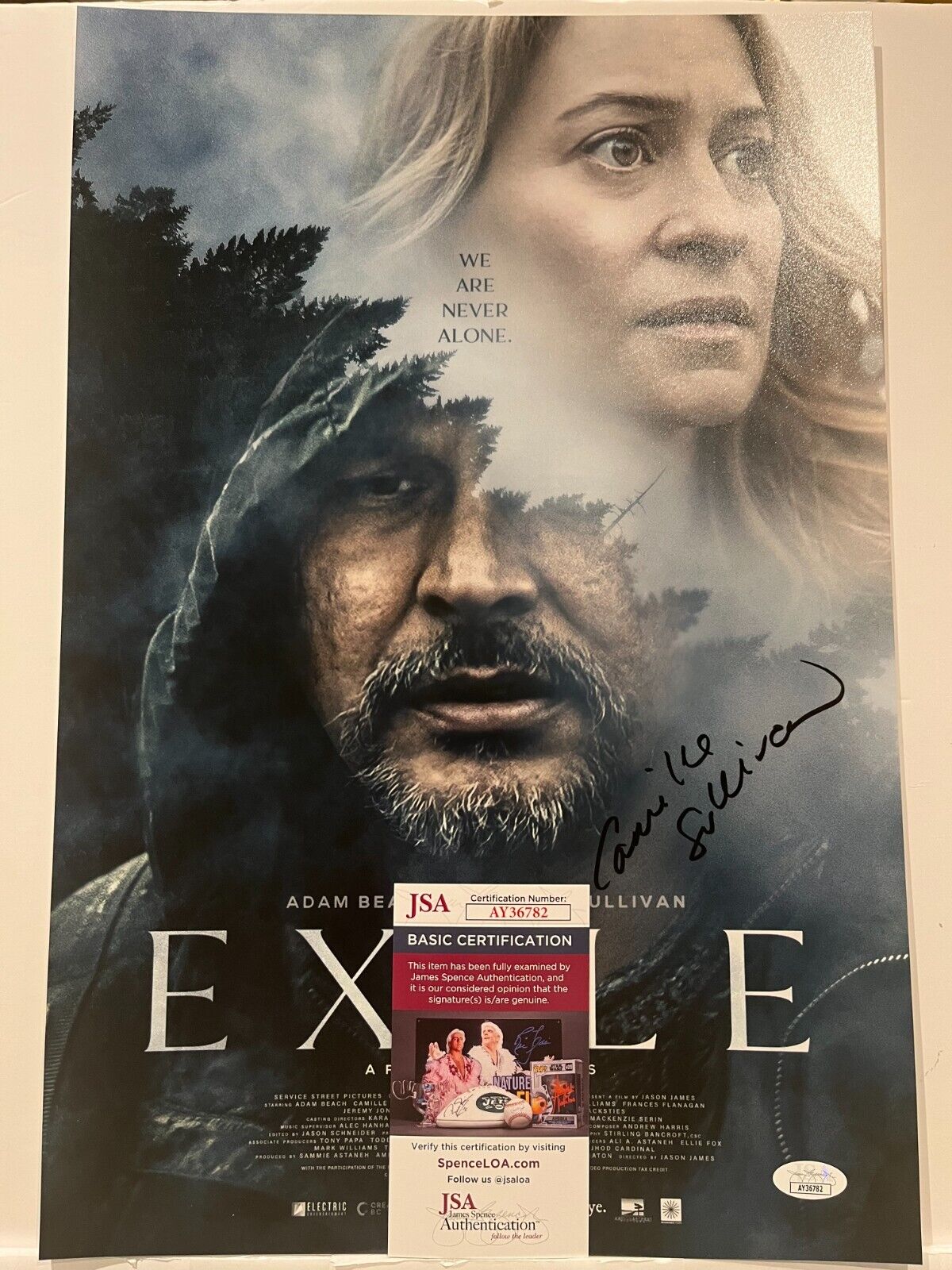 Signed Camille Sullivan Exile 12x18 Photo Actress JSA