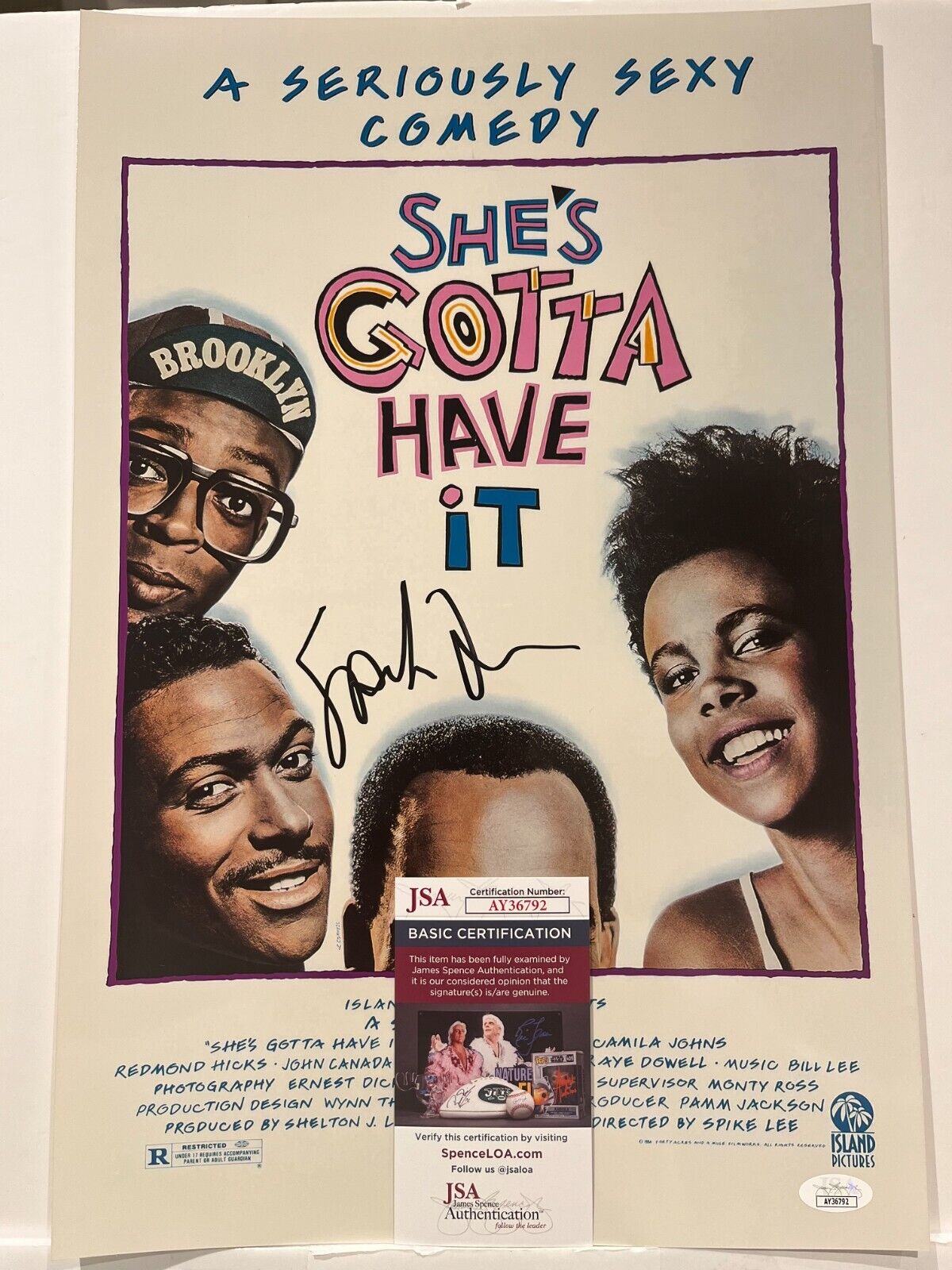 Signed She's Gotta Have It 12x18 Photo Director Spike Lee Actor JSA