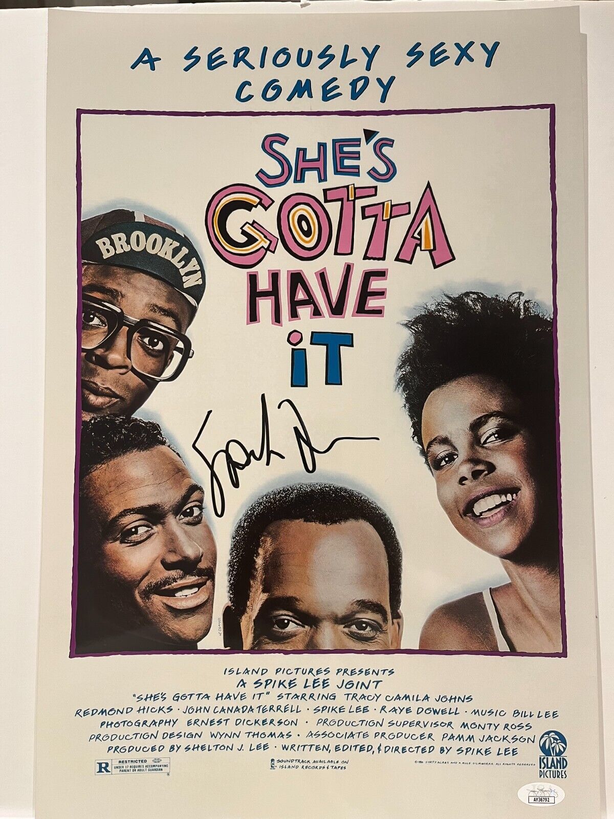 Signed She's Gotta Have It 12x18 Photo Director Spike Lee Actor JSA