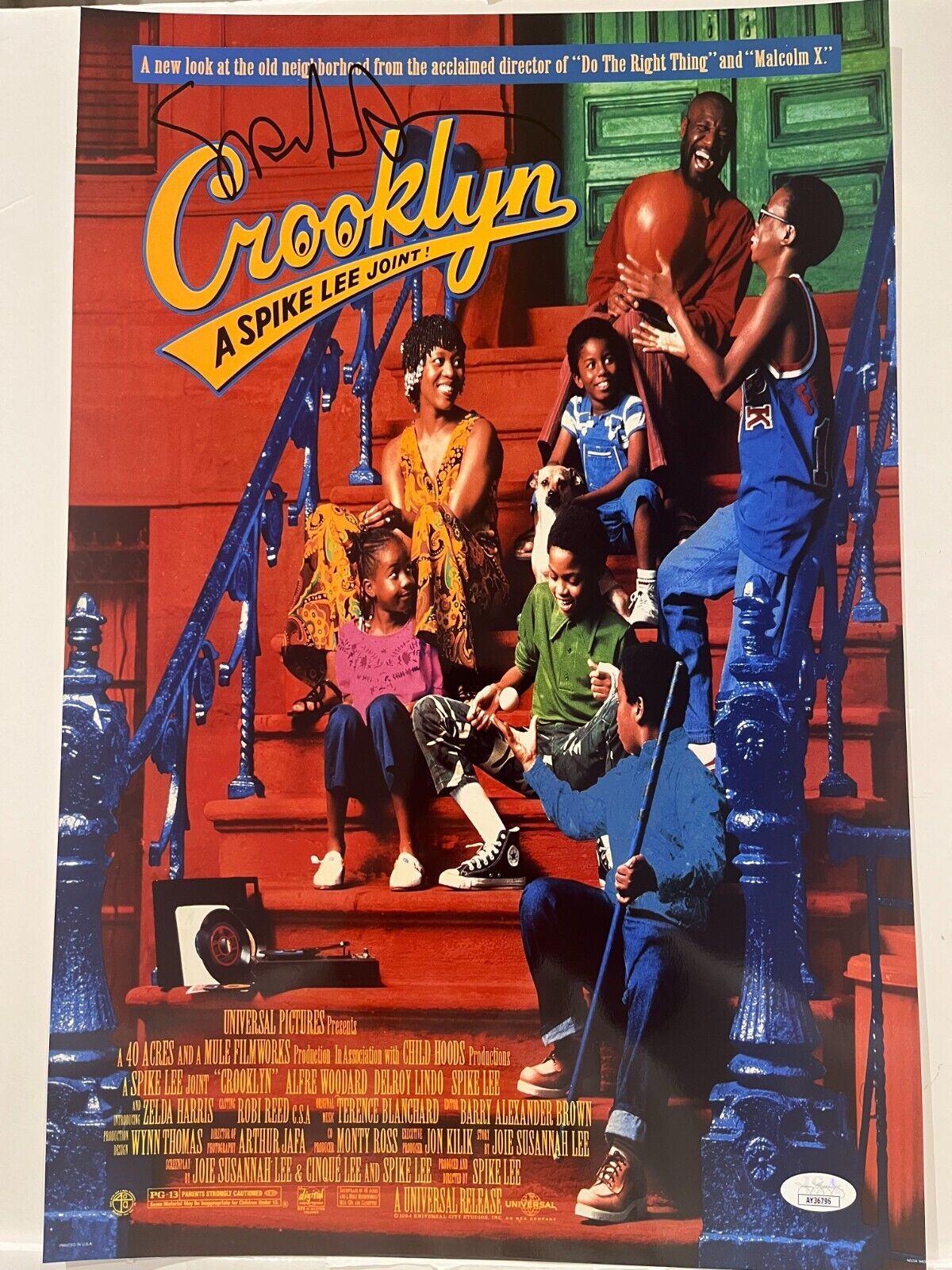 Signed Crooklyn 12x18 Photo Director Spike Lee Actor JSA