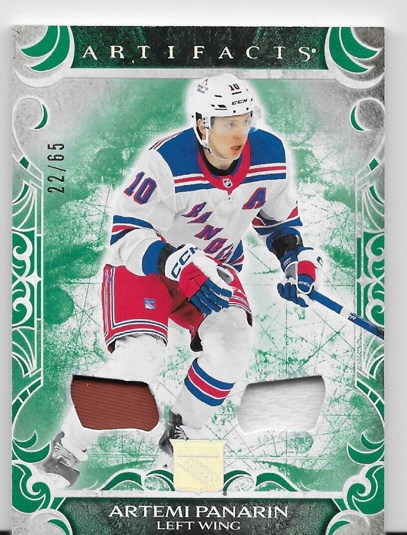 2024-25 Upper Deck Artifacts Hockey New York Rangers Artemi Panarin Jersey 22/65