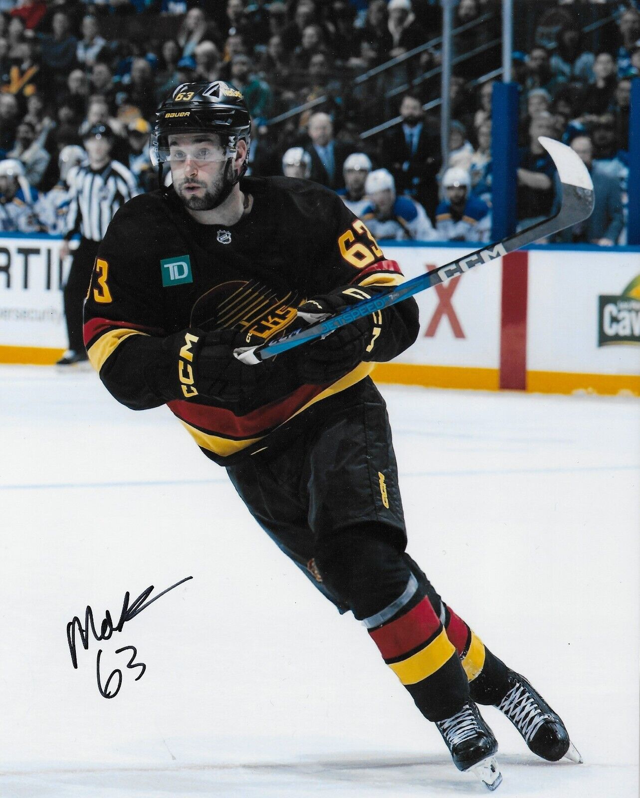 Signed Max Sasson Vancouver Canucks Autographed 8x10 Photo #1 Original