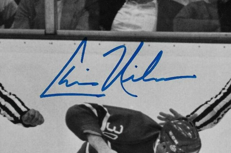 Photo autographiée 8x10 des Canadiens de Montréal signée Chris Nilan #2 Signature privée