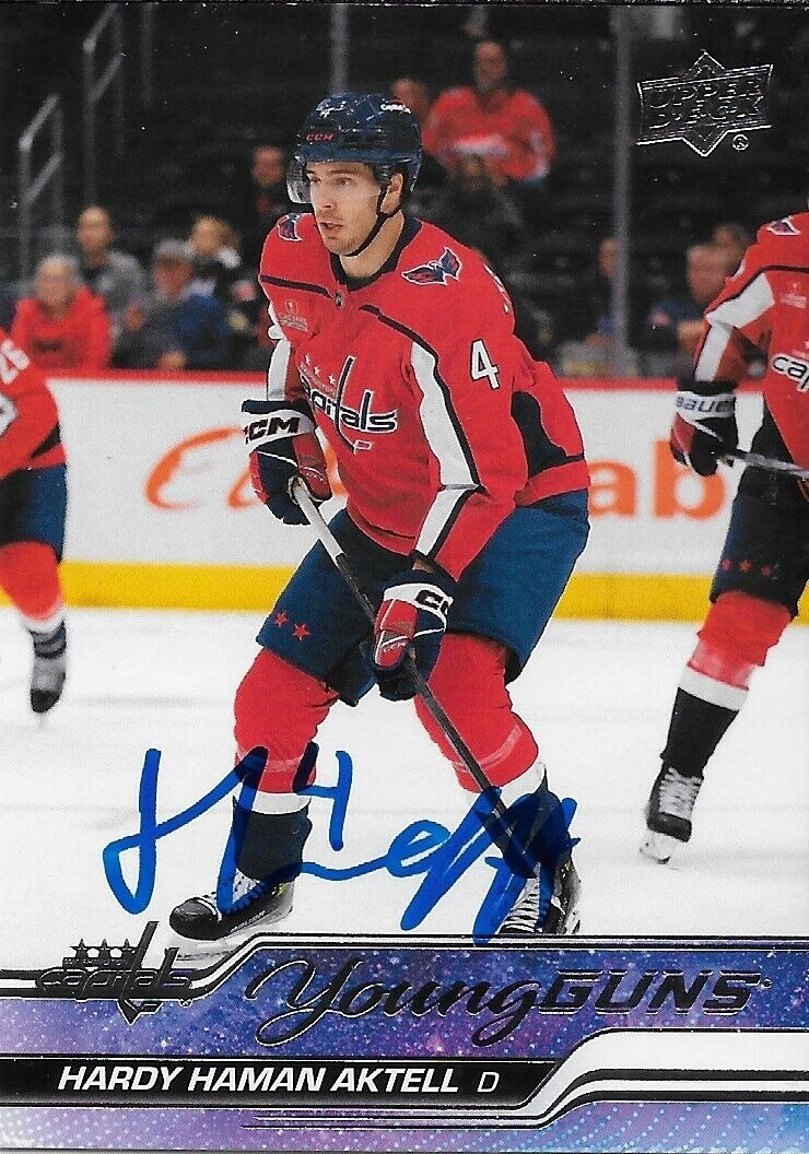 Carte de recrue signée Hardy Haman Aktell Young Guns 2023-24 UD Washington Capitals