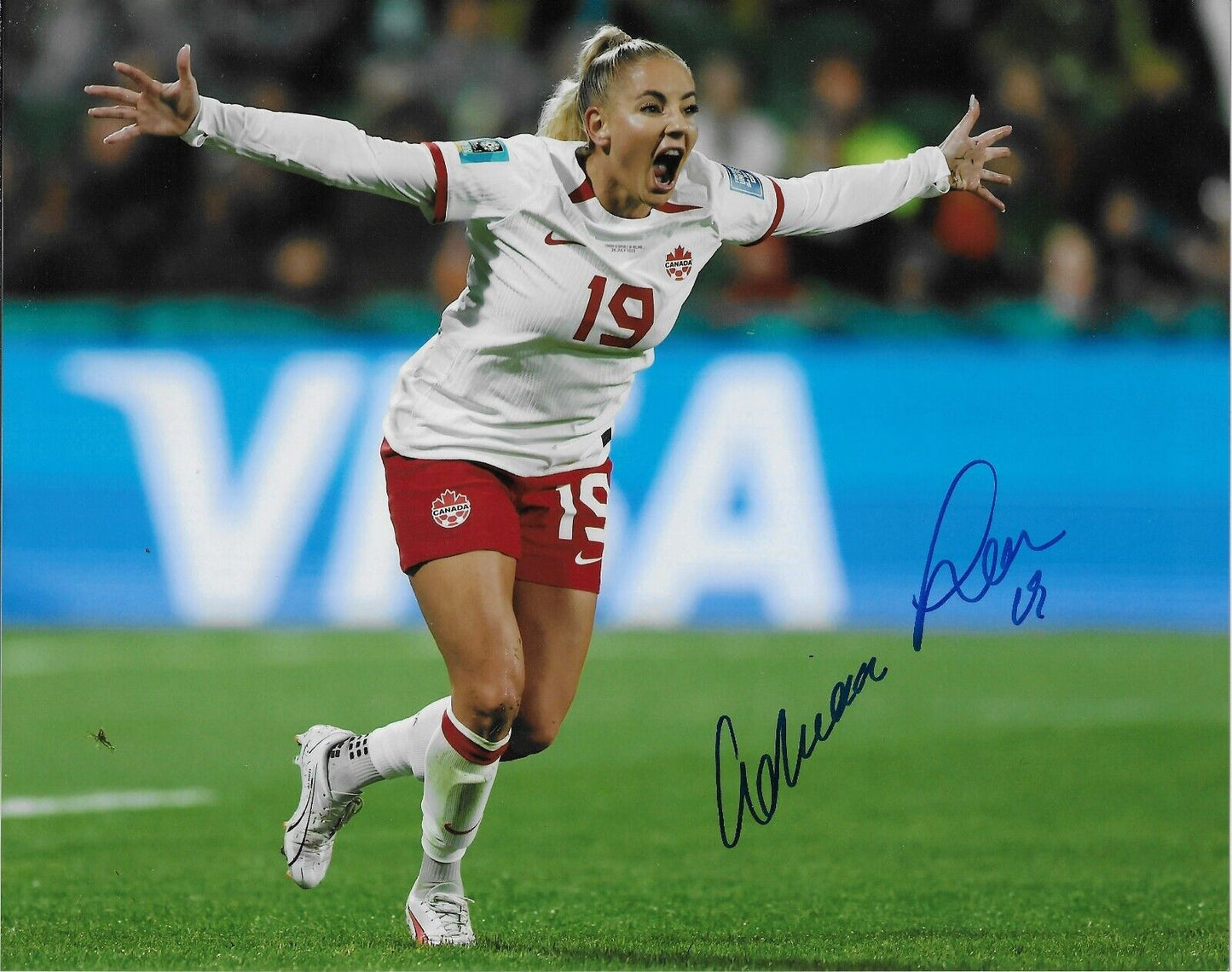 Signed Adriana Leon Team Canada Womens Soccer Autographed 8x10 Photo #3 Original