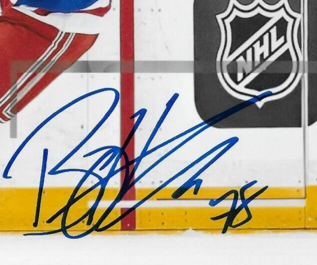 Signed Brennan Othmann New York Rangers Autographed 8x10 Photo #1 Original