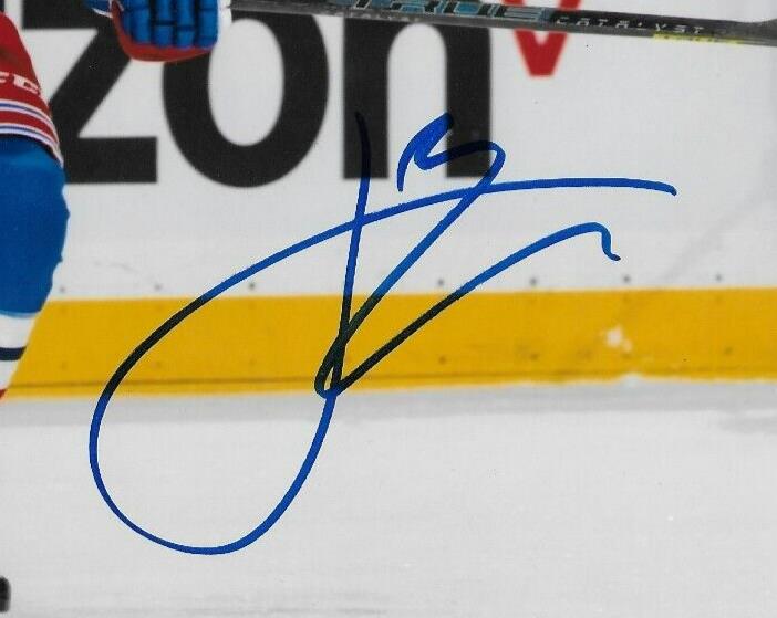 Signed Jake Leschyshyn New York Rangers Autographed 8x10 Photo #1 Original