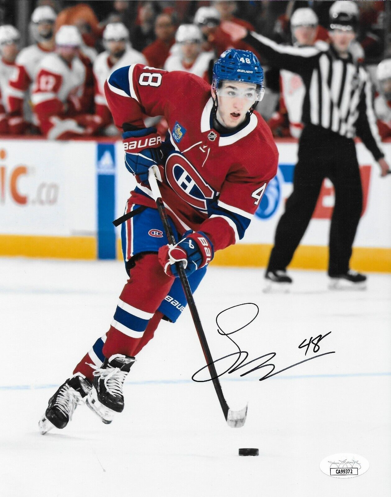 Signed Lane Hutson Montreal Canadiens 8x10 Photo #2 Original JSA Authentication