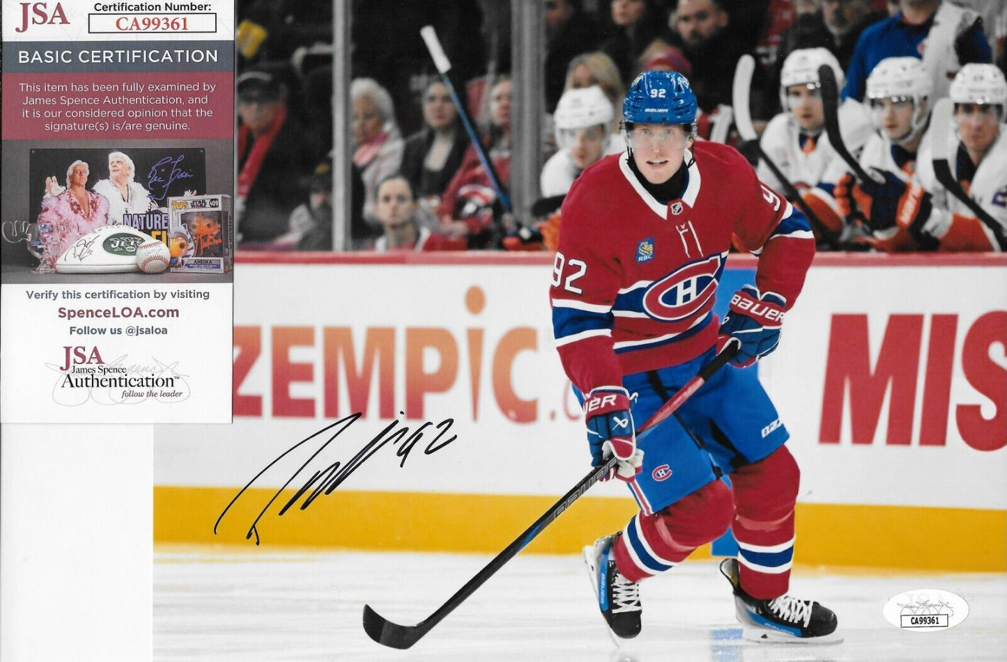 Signed Patrik Laine Montreal Canadiens 8x10 Photo 2 Original JSA Authentication
