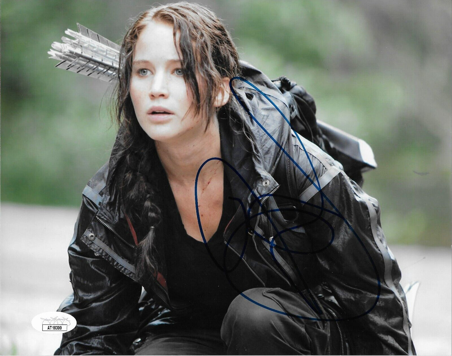Signed Jennifer Lawrence Hunger Games 8x10 Photo #1 with JSA Authentication