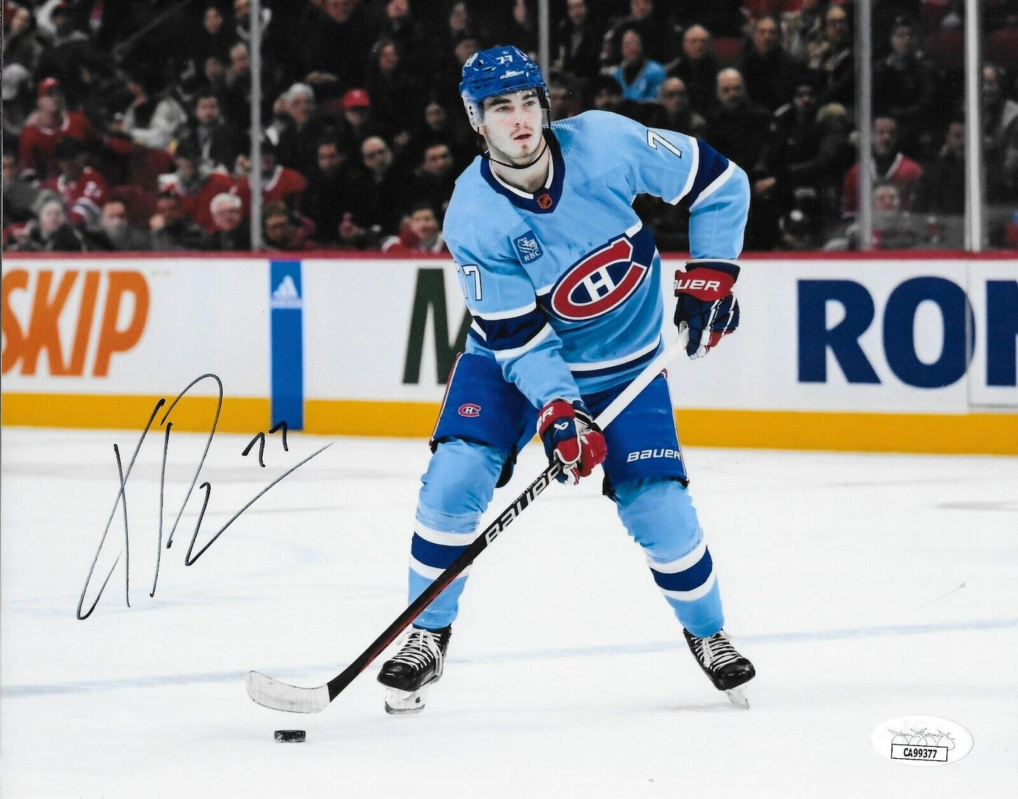 Signed Kirby Dach Montreal Canadiens 8x10 Photo #3 Original w JSA Authentication