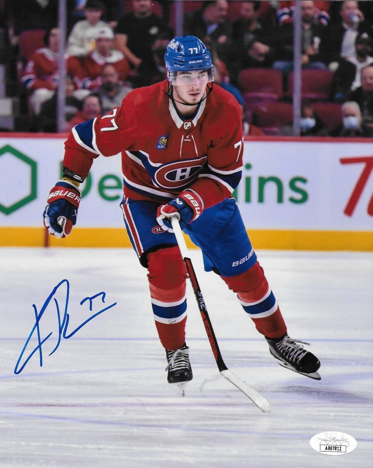 Signed Kirby Dach Montreal Canadiens 8x10 Photo #4 Original w JSA Authentication