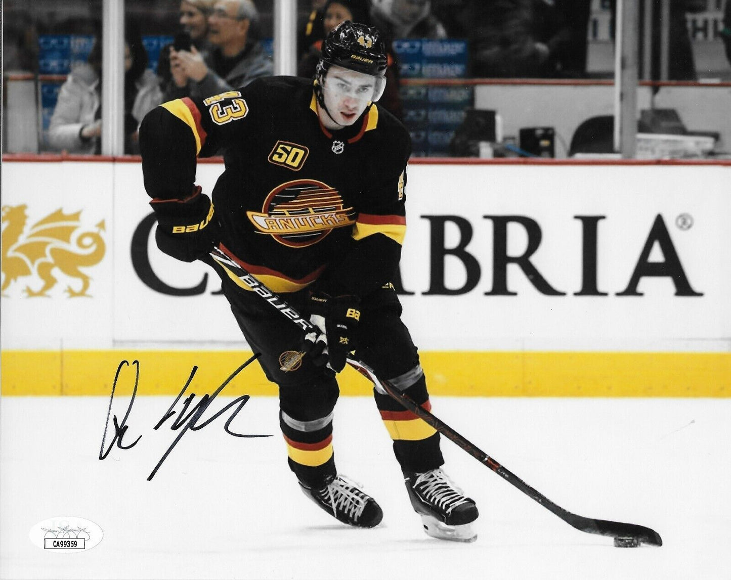 Signed Quinn Hughes Vancouver Canucks 8x10 Photo 1 Original w JSA Authentication