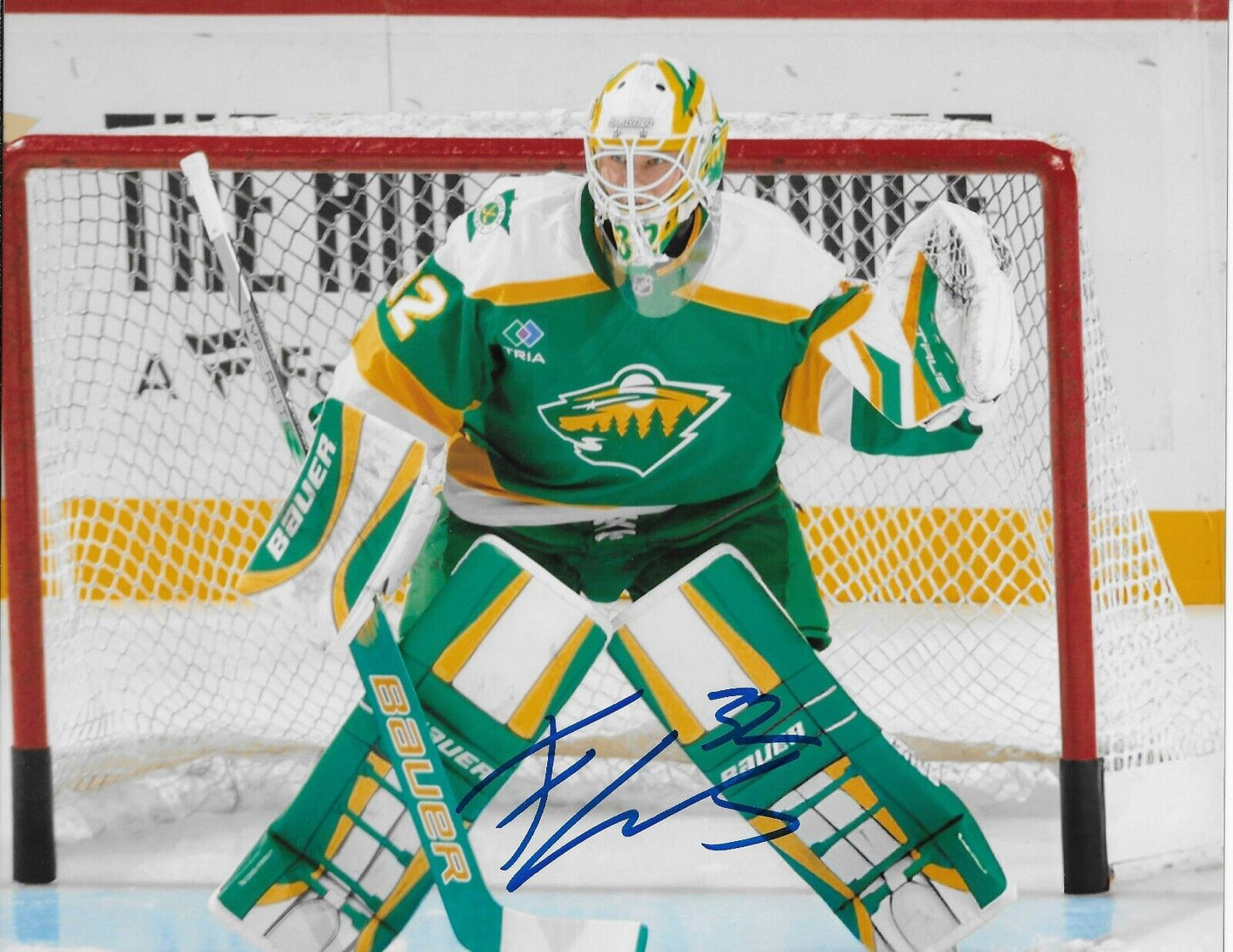 Signed Filip Gustavsson Minnesota Wild Autographed 8x10 Photo #1 Original
