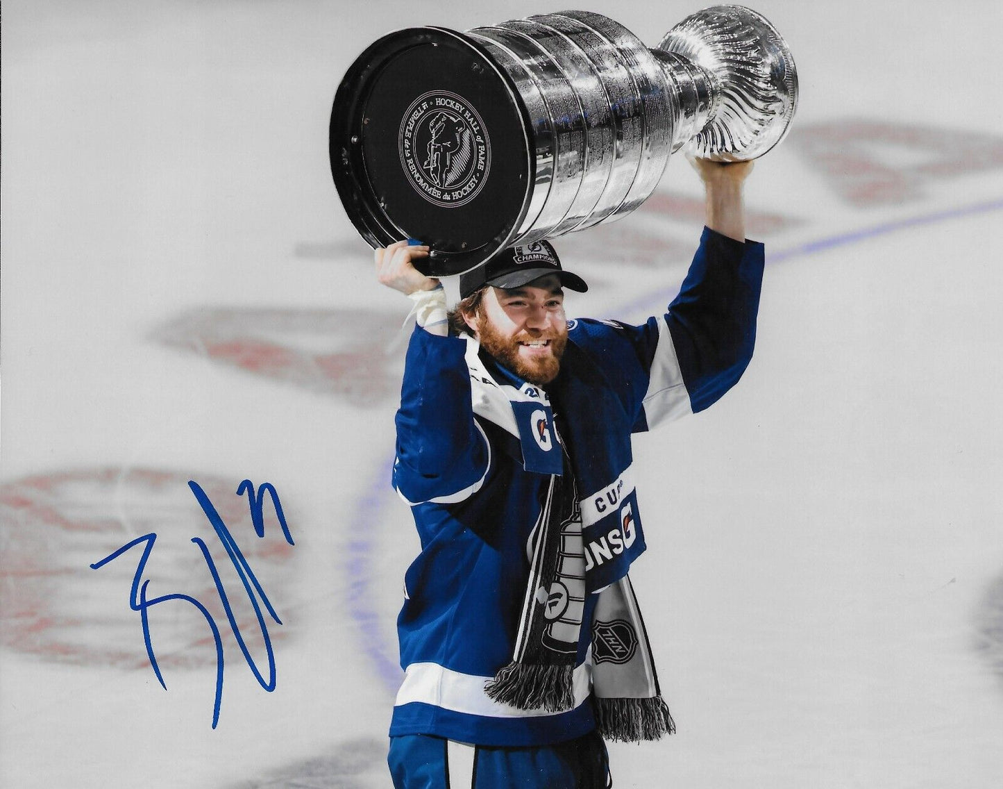 Signed Brayden Point Tampa Bay Lightning Stanley Cup 8x10 Photo #2 Original