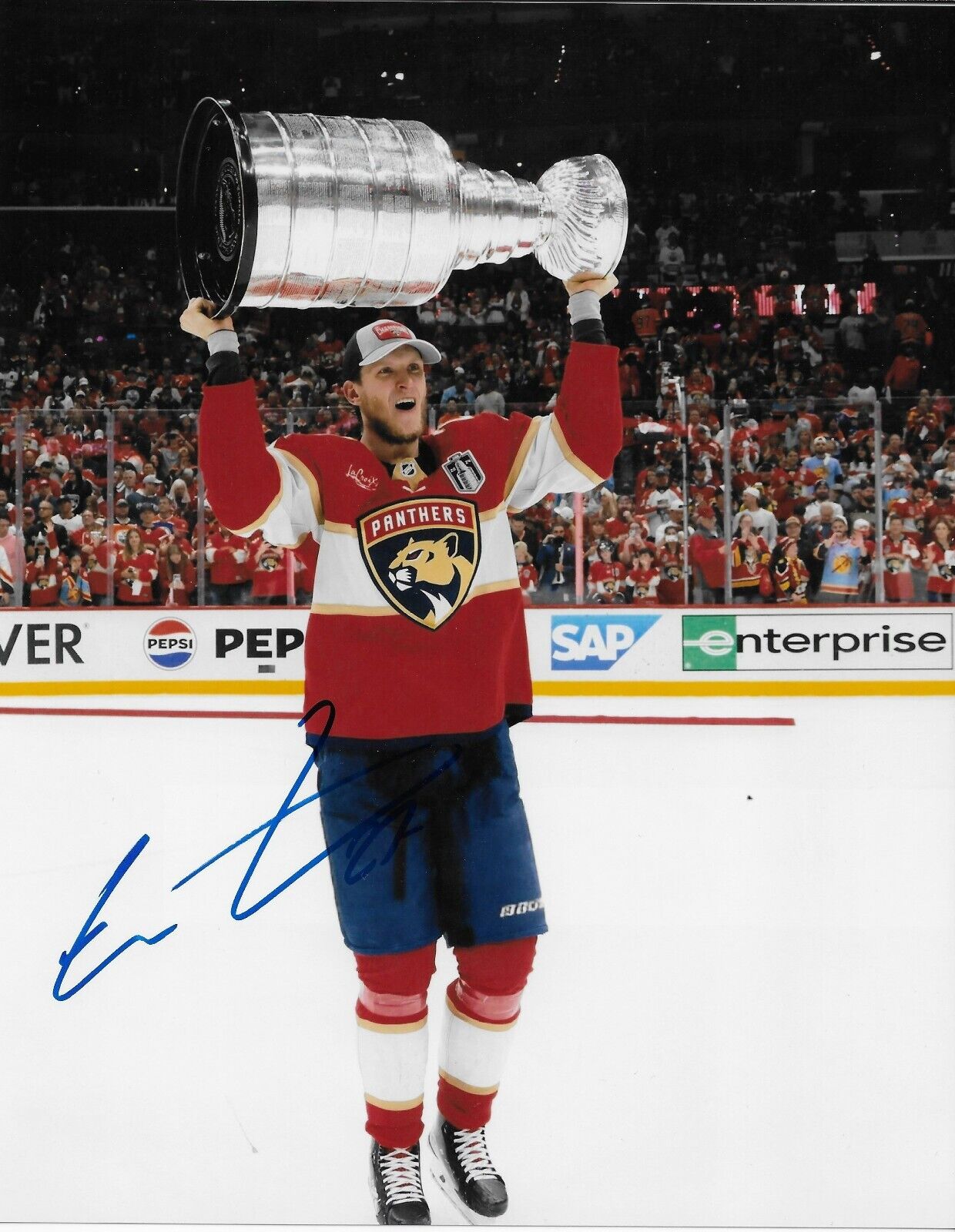 Signed Eetu Luostarinen Florida Panthers Stanley Cup 8x10 Photo #3 Original
