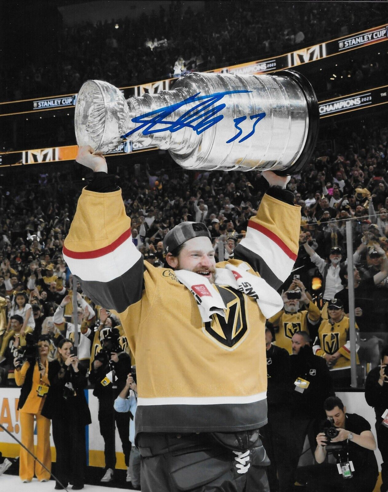 Signed Adin Hill Vegas Golden Knights Stanley Cup 8x10 Photo #1 Original