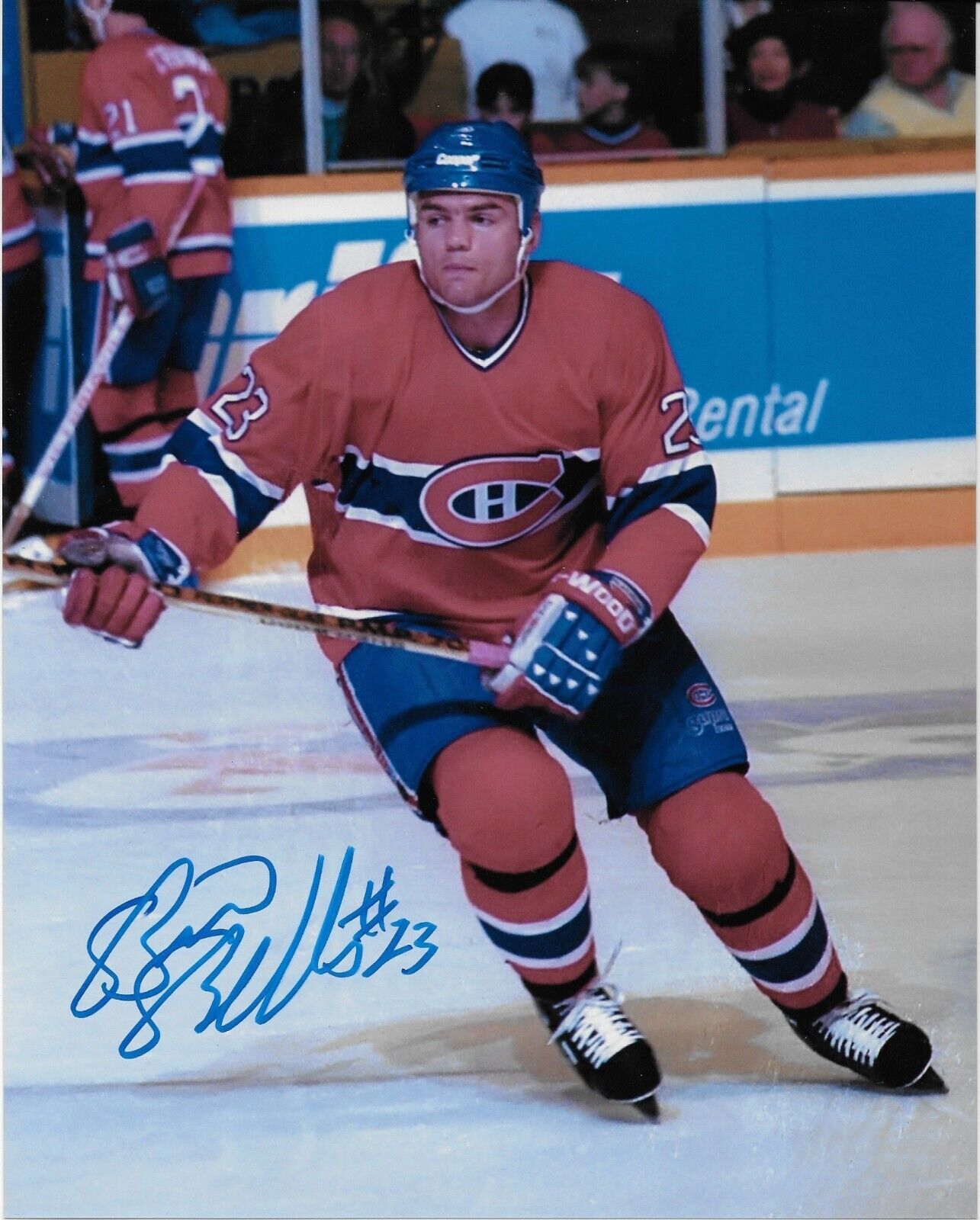 Signed Brian Bellows Montreal Canadiens Autographed 8x10 Photo #1 Original