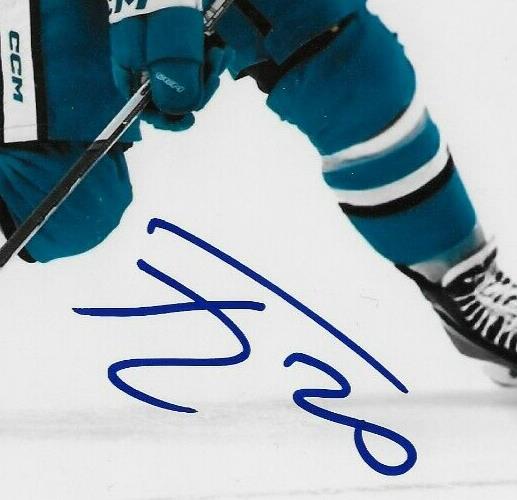 Signed Fabian Zetterlund San Jose Sharks Autographed 8x10 Photo #1 Original
