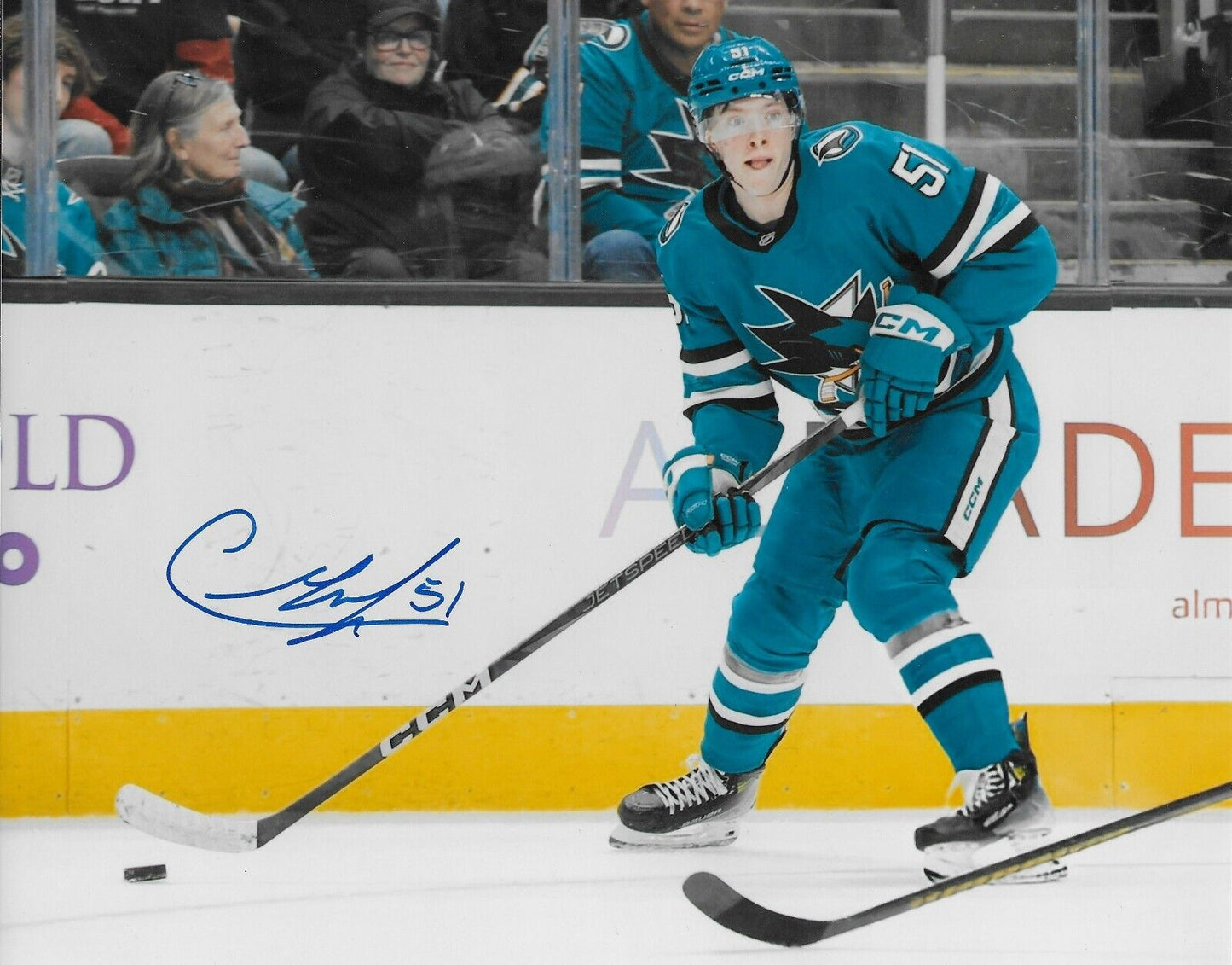 Signed Collin Graf San Jose Sharks Autographed 8x10 Photo #1 Original
