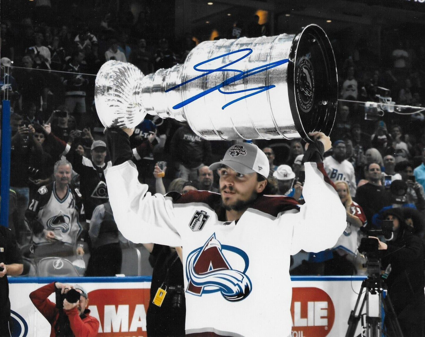 Signed Samuel Girard Colorado Avalanche Stanley Cup 8x10 Photo #1 Original