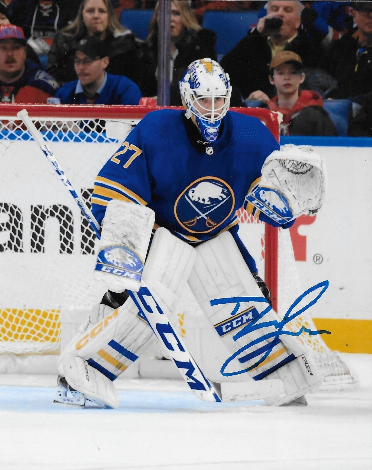 Signed Devon Levi Buffalo Sabres Goalie Autographed 8x10 Photo #3 Original