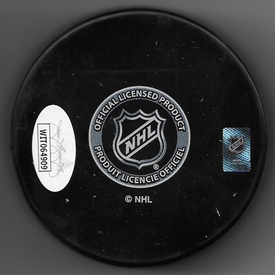 Signed Pierre Turgeon Buffalo Sabres Puck HOF 23 Inscription JSA Authentication