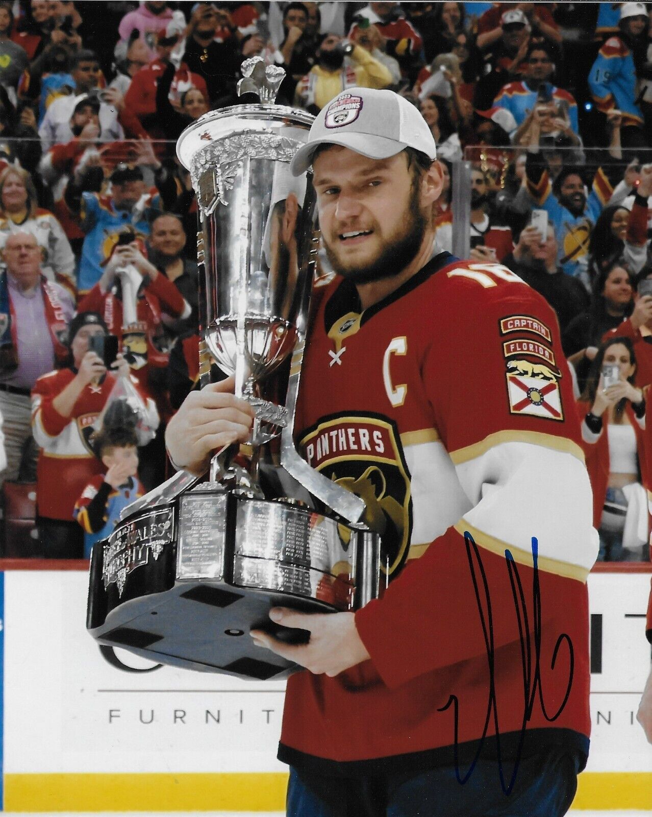 Signed Aleksander Barkov Florida Panthers Stanley Cup 8x10 Photo #4 Original